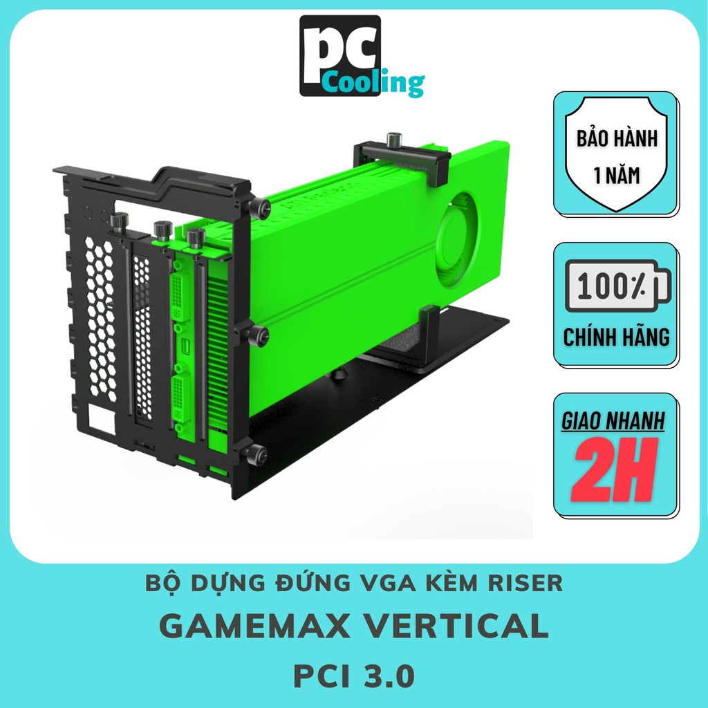 Bộ giá xoay dựng VGA Gamemax Vertical GPU Kit - kèm rise pci-e 3.0 CAO CẤP bảo hành 12 tháng