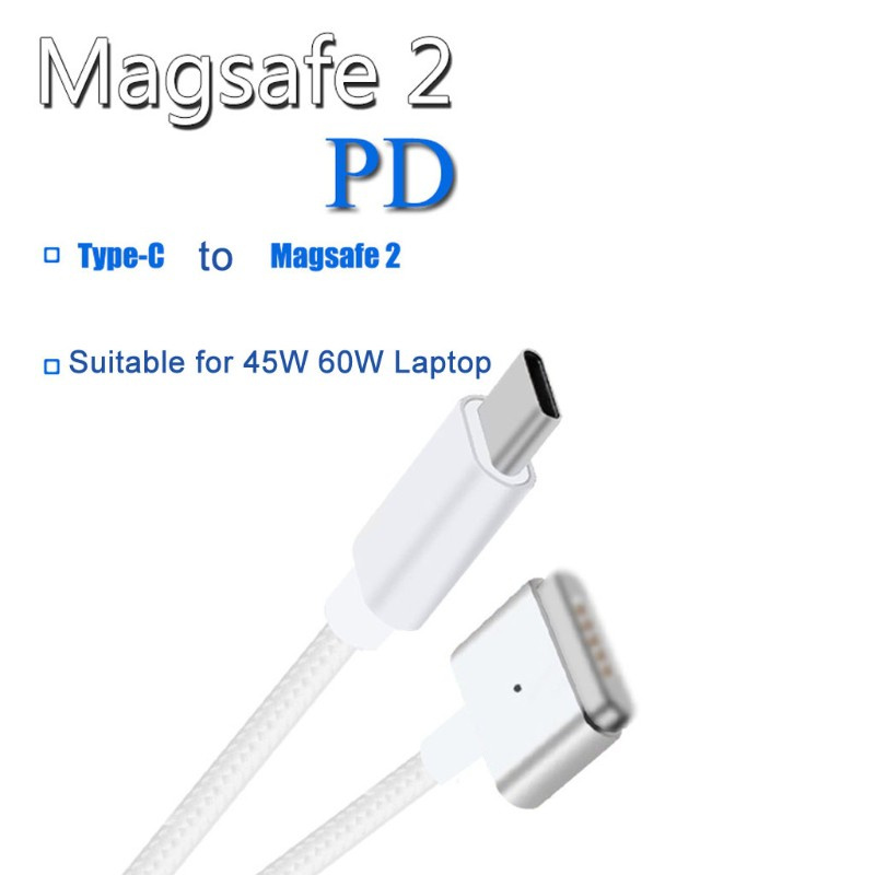 Dây Cáp Sạc 1.8m 65w Usb C Pd Type C Sang Magsafe 2 T-Tip Cho Macbook Air Pro After 2012 Year 45w 60w