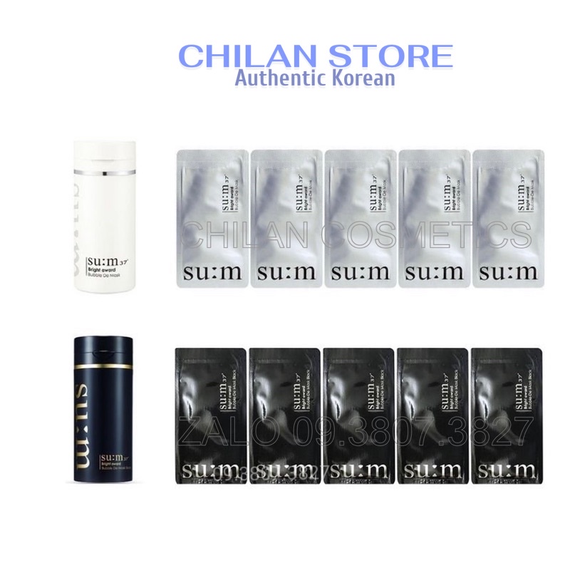 [RẺ VÔ ĐỊCH] Mặt Nạ Sủi Bọt Thải Độc Sum 37 Đen + Trắng 3m