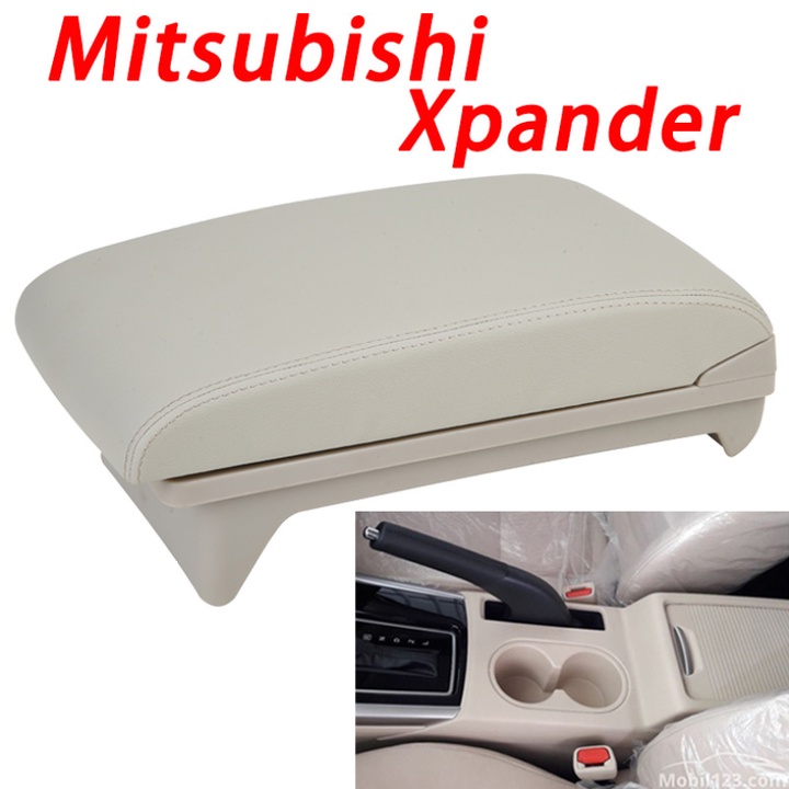 Hộp tỳ tay, đệm tỳ tay lắp cho xe ô tô Mitsubishi Xpander tích hợp 3 c