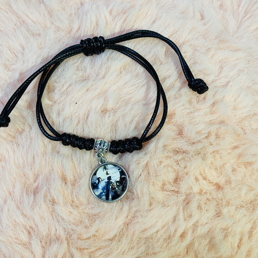 (1 chiếc) Vòng tay Ma Đạo Tổ Sư hôn môi lắc tay dây đen