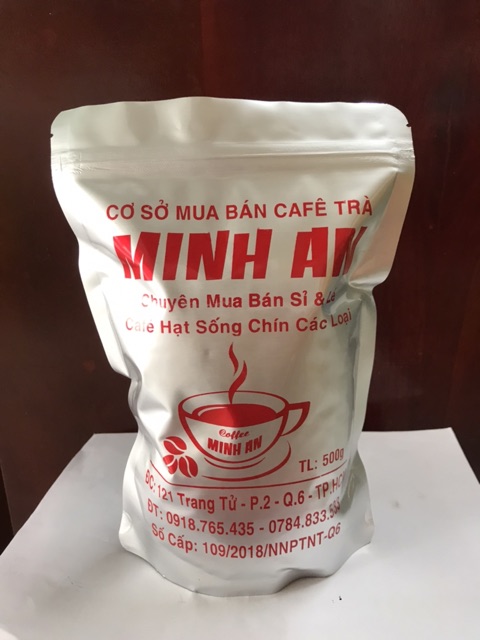 Cafe robusta sàn18 hạt rang nguyên chất khối lượng 500gam