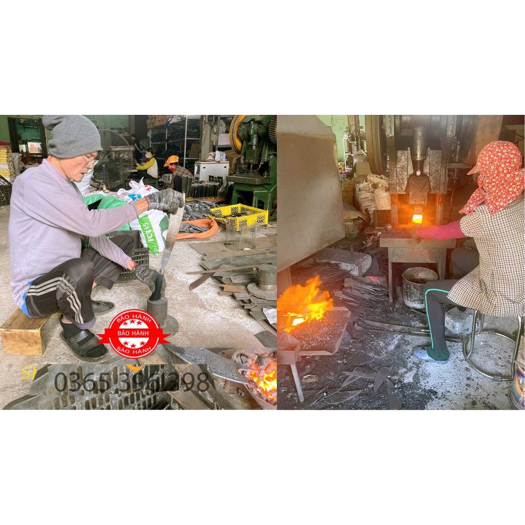 Dao chặt xương ống, bò châu lợn 1,5 kg siêu sắc bén thép nhíp xe 200% nguyên miếng, cao cấp
