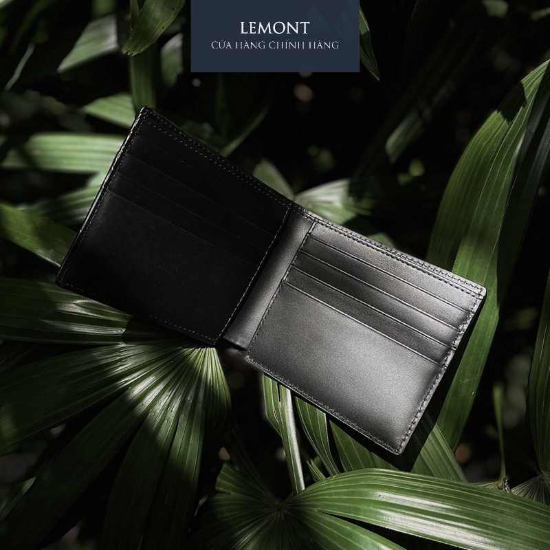 Ví nam da bò thật Fluffy size to chuẩn, 2 ngăn đựng tiền thẳng - Thiết kế chính hãng từ Lemont.
