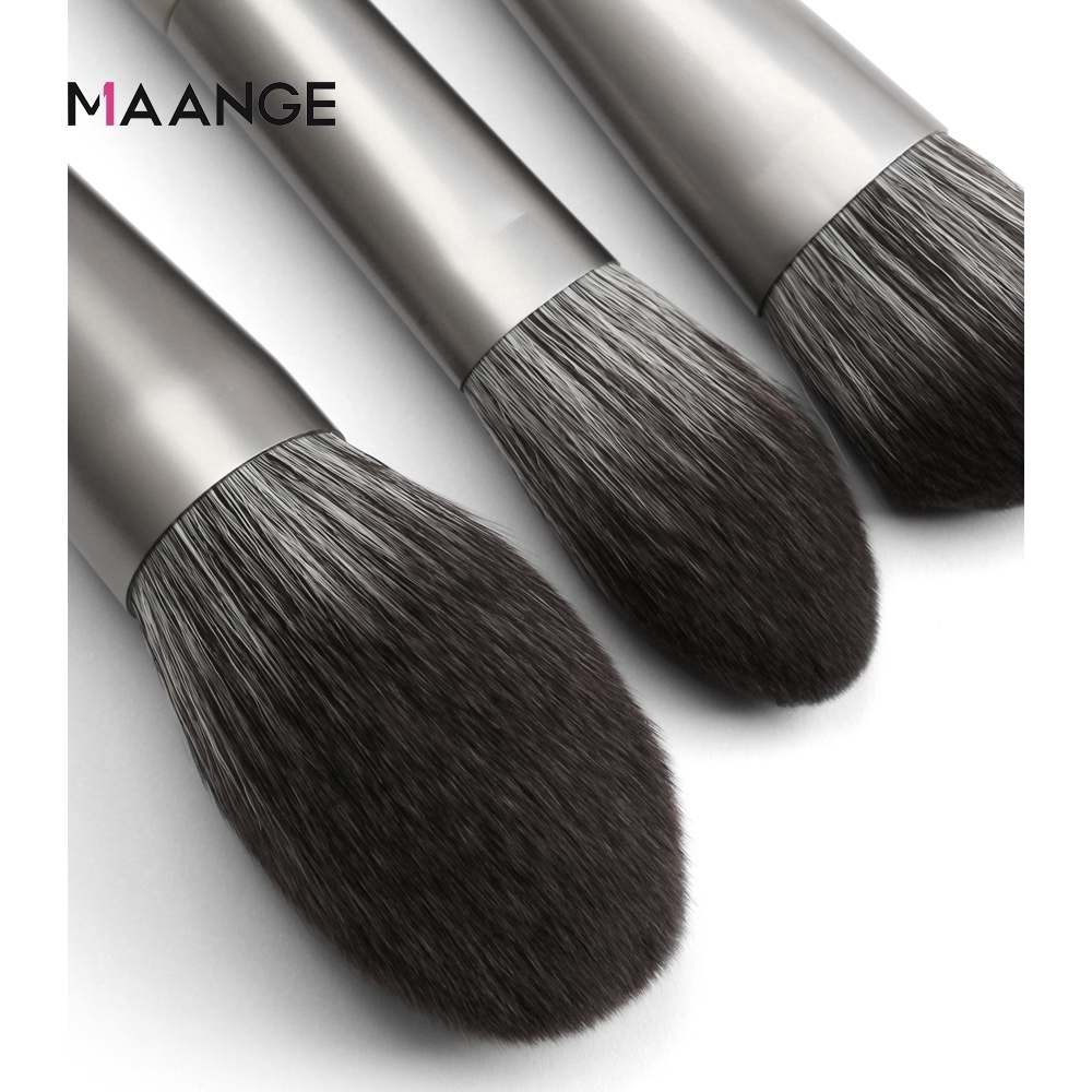 Set 12 Cọ Trang Điểm Maange Thân Màu Bạc Lông Siêu Mềm Mại