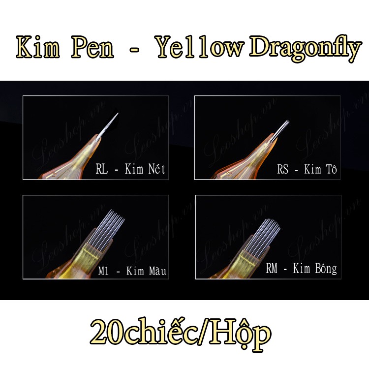 Kim Xăm Máy Pen Các Loại RL/RS/RM/M1 (Hộp 20 cái)