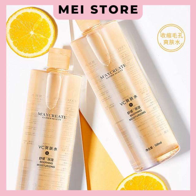 Nước hoa hồng Maycreate VC Smoothing Moisturising Toner 500ml