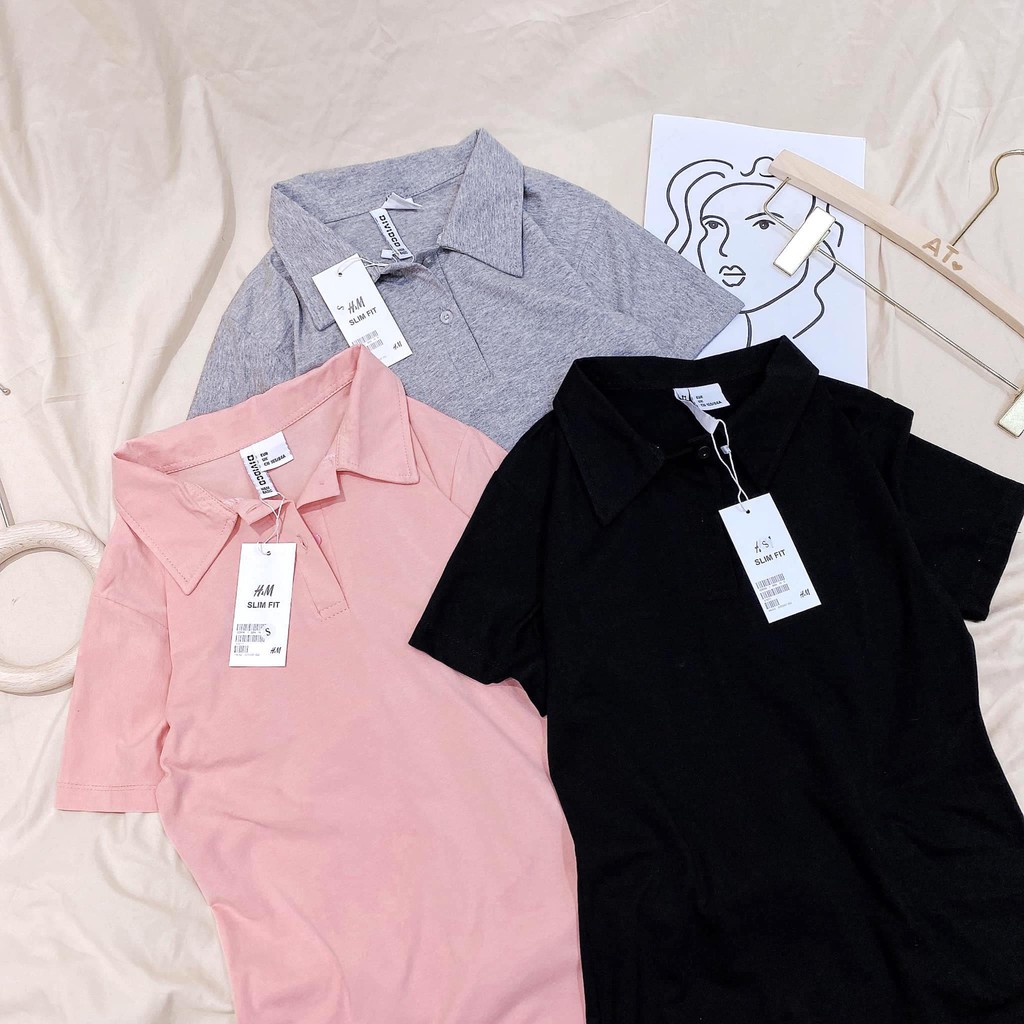 Váy Polo Cổ Sơ Mi Thun Trơn Màu Pastel Nữ 🌺 Váy dáng ngắn ôm cơ thể cổ bẻ có khuy kiểu dáng basic style korea 🌺