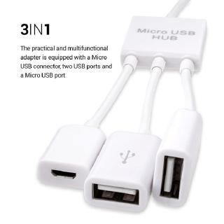 Đầu chia otg micro usb cho điện thoại / máy tính bảng