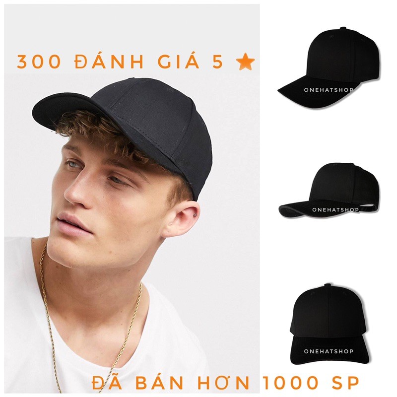 Nón lưỡi trai trơn đen - Fom nón Baseball cap - Vải Mịn thoáng mát - chất lượng cao - rất đẹp