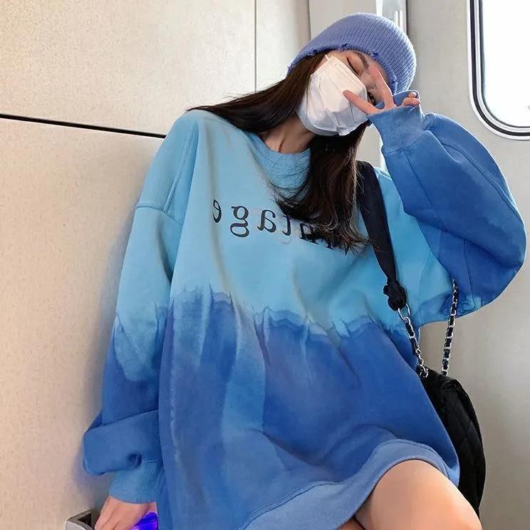 Áo Sweater Mỏng Dáng Rộng Màu Gradient Phong Cách Hàn Quốc Thời Trang Thu Đông Dành Cho Nữ 2021 | BigBuy360 - bigbuy360.vn