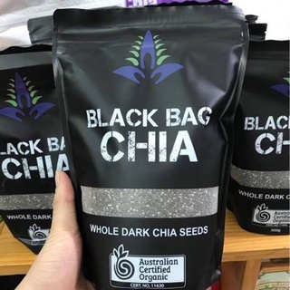 500g hạt chia úc organic chia seeds black bag
