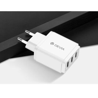 Củ sạc nhanh Devia 3 cổng USB- Hàng chính hãng