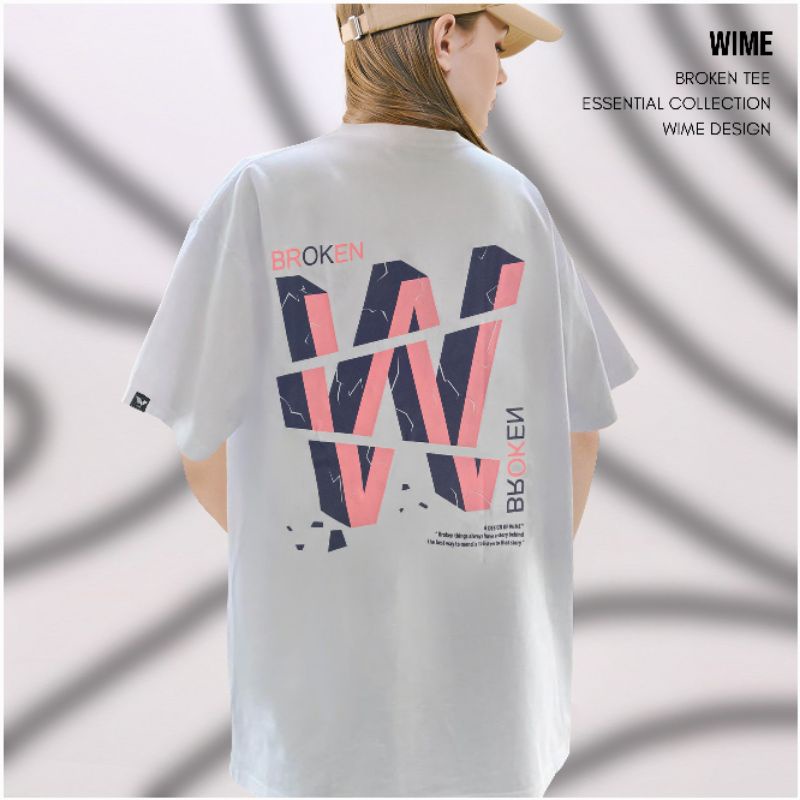 Áo Thun Local Brand WIME Broken White Tee Unisex Nam nữ Form rộng