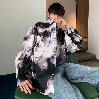 [CÓ SẴN - ẢNH THẬT] Áo sơ mi loang nam nữ unisex form rộng phong cách ulzzang Hàn Quốc