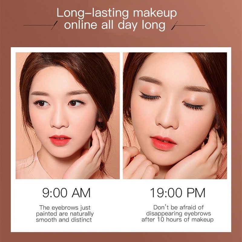 Phấn Trang Điểm Lông Mày 2 Màu Không Thấm Nước Và Mồ Hôi Tự Nhiên Không Nhòe Lâu Trôi