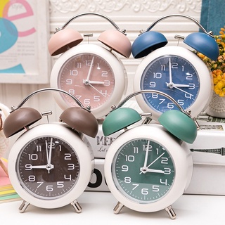 Đồng hồ báo thức kim loại để bàn vintage SIZE LỚN, đồng hồ báo thức chuông đôi to phong cách cổ điển có đèn tiện ích
