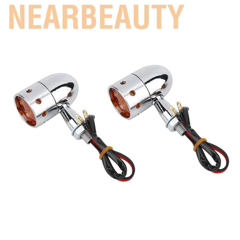 Đèn LED hình quả cầu nearbeauty cho Moto phong cách retro ( màu bạc )