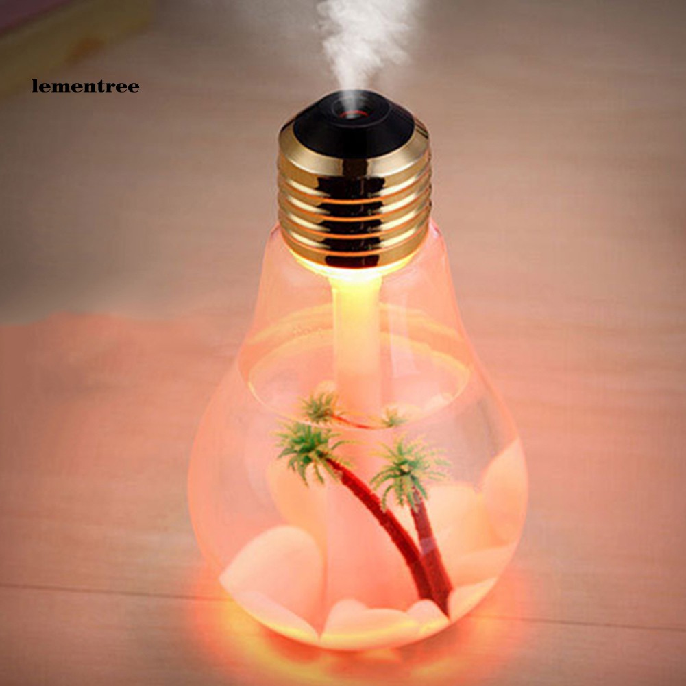 ✡WYB✡Home Mute Air Humidifier Essential Oil Diffuser Mist Maker LED Bulb Night Light