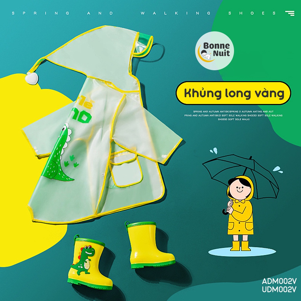 Áo mưa cho bé⭐️Áo mưa trẻ em trong suốt ⭐️ Áo mưa cho bé 1-9 tuổi ⭐️ 4 hoạ tiết siêu yêu