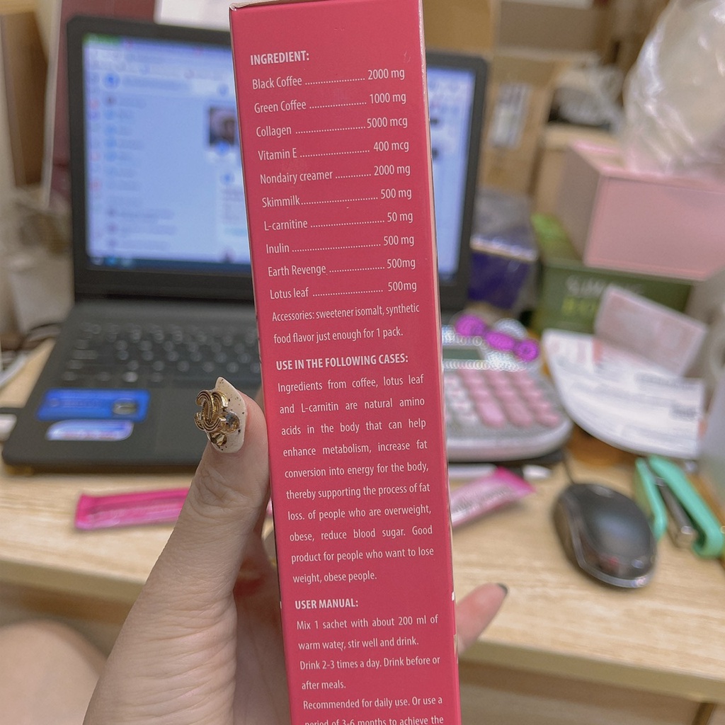 Cà phê giảm cân detox collagen - Detox Coffe Colagen Hộp 10 gói