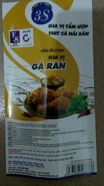 Gia vị gà rán 500g