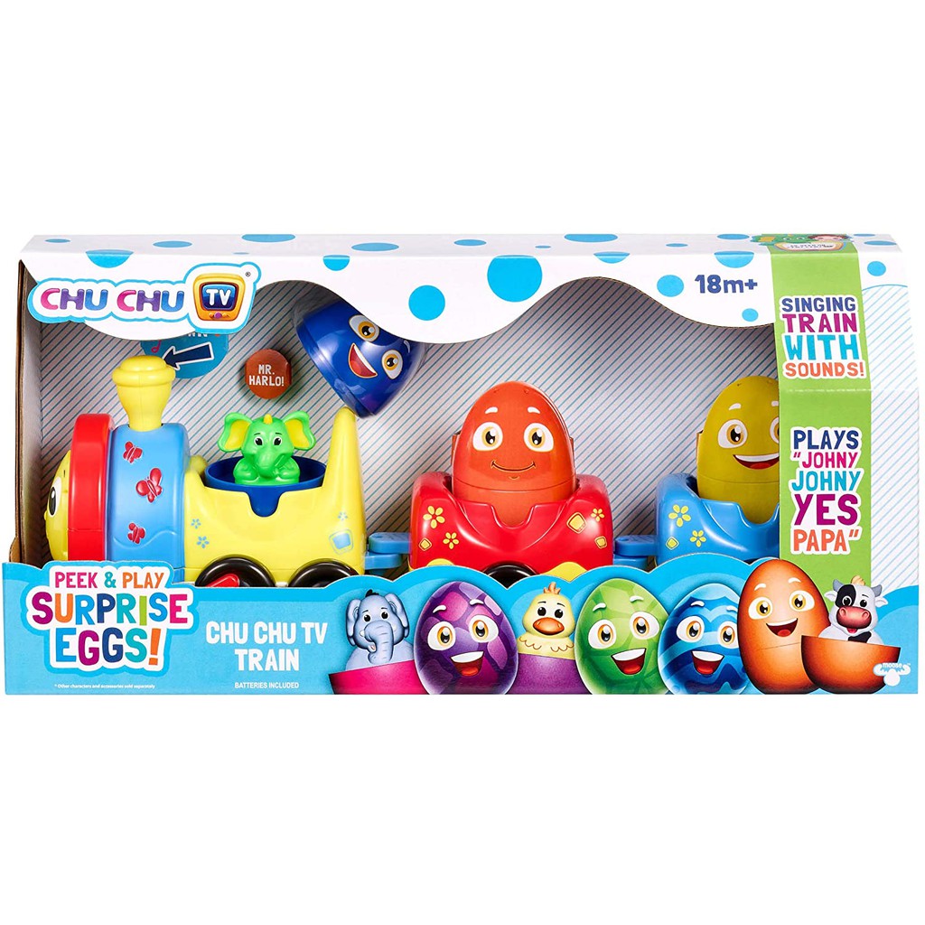 Đồ chơi quả trứng thần kỳ bất ngờ và xe lửa Peek & Play Surprise Eggs by Chuchu TV: Chu Train (mã 75803)