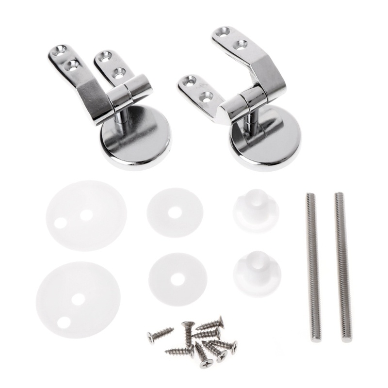 Bộ Bản Lề Toilet Bằng Hợp Kim Chrome Kèm Ốc Vít Tiện Dụng