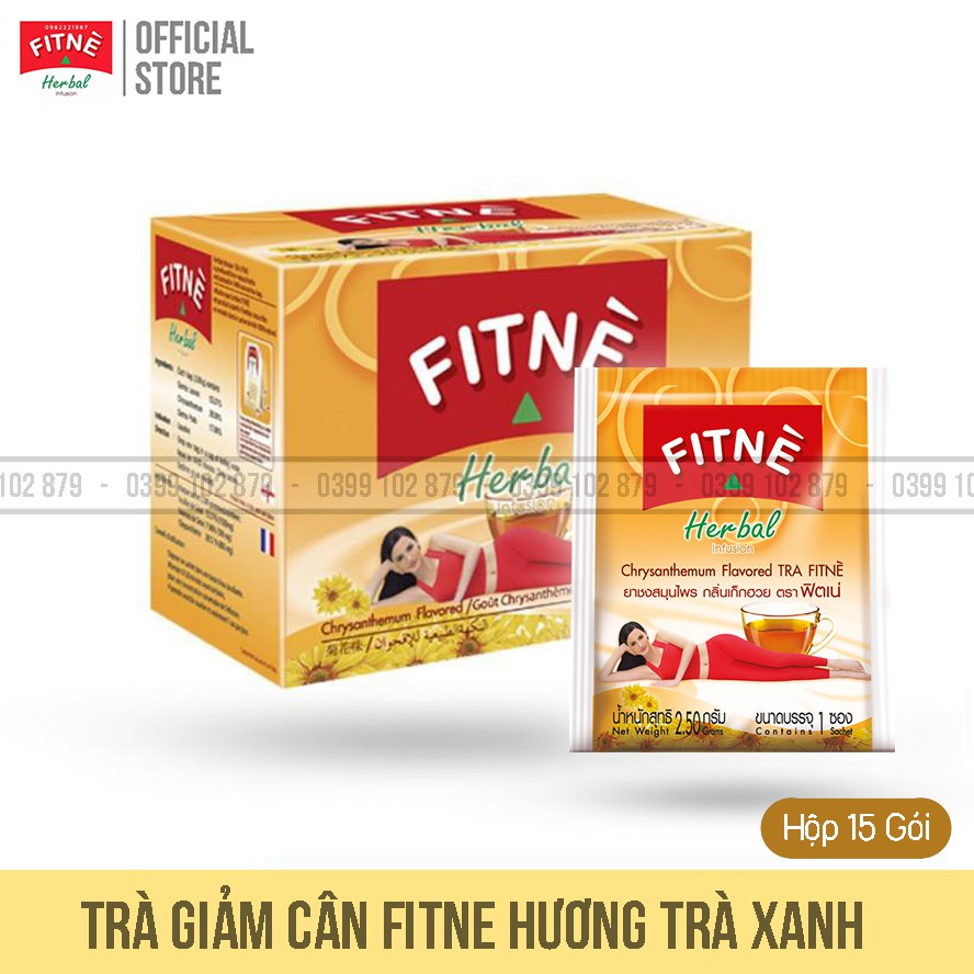 Trà Thảo Mộc Giảm Cân Fitne Hương Hoa Cúc - Hộp 15 gói