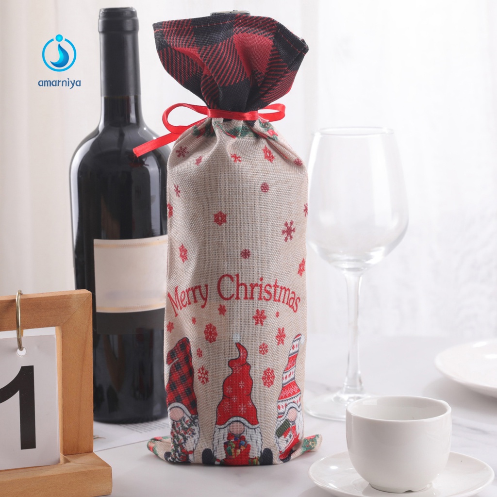Vỏ Bọc Chai Rượu Vang Họa Tiết Hoa Nhỏ Gọn Giặt Được