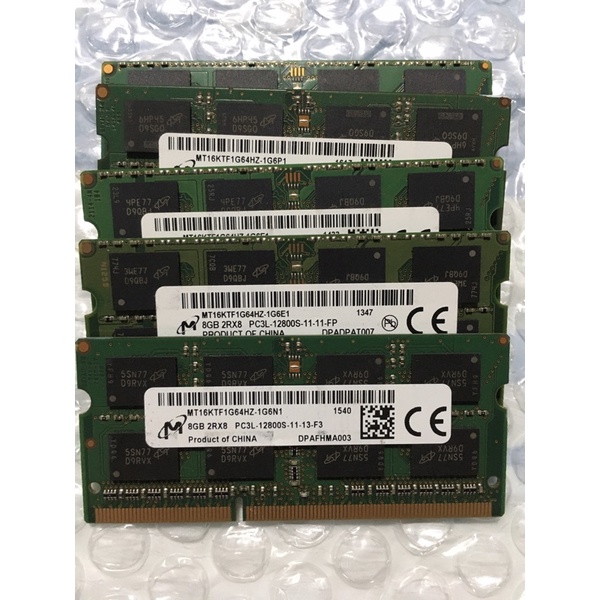 Thanh lý Ram Laptop nhiều thương hiệu 8GB DDR3L-1600 1.35V Hàng tháo máy,bảo hành 03 tháng