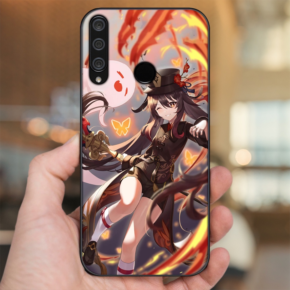 Ốp lưng Huawei Y6P viền đen in hình Hutao Genshin Impact