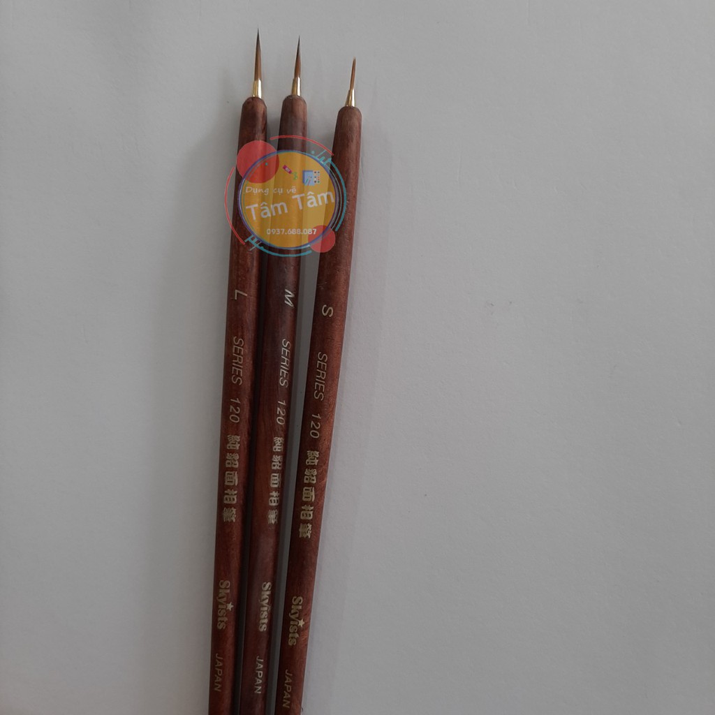 [ TÂM TÂM ]-Cọ đi nét, Cọ line, Cọ chỉ Series 120 JAPAN-