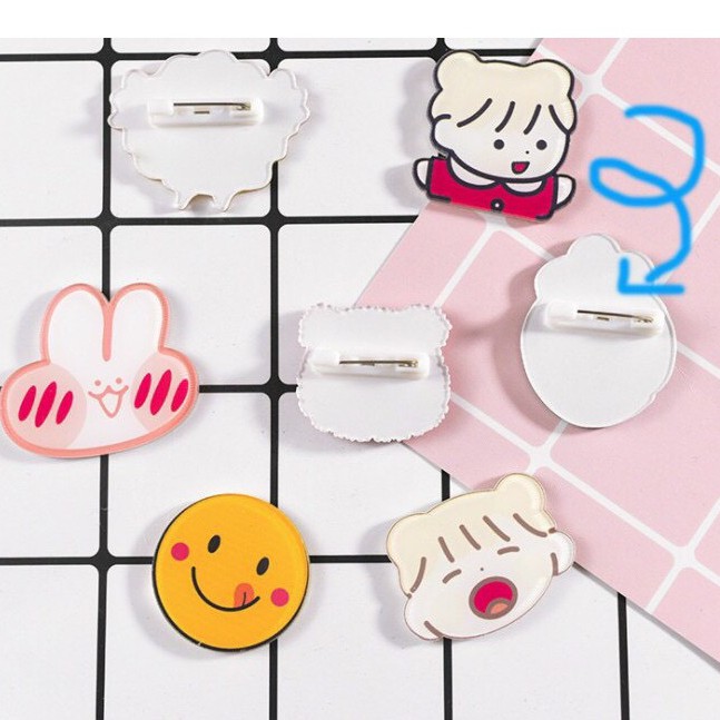 Ghim cài balo túi xách hoạt hình dễ thương