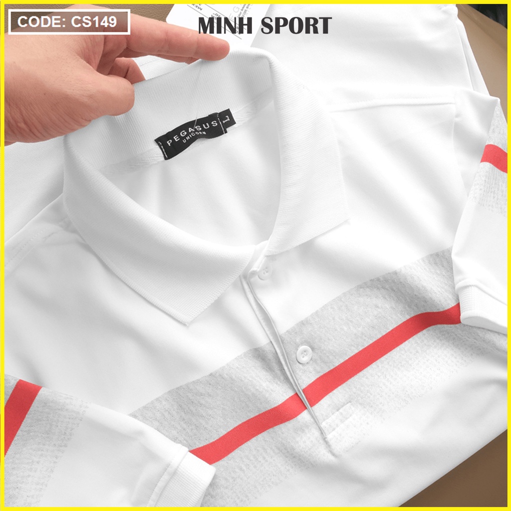 Áo Thun Polo Nam Ngắn Tay Cổ Bẻ Phối Sọc Cao Cấp mã AO.51