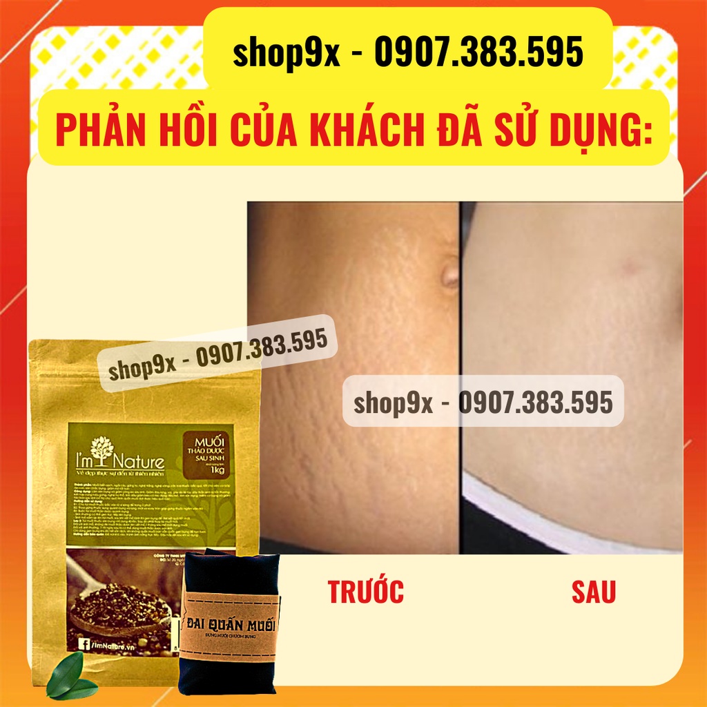 Muối Thảo Dược Giảm Mỡ Bụng Cho Mẹ Sau Sinh I'm Nature 1KG