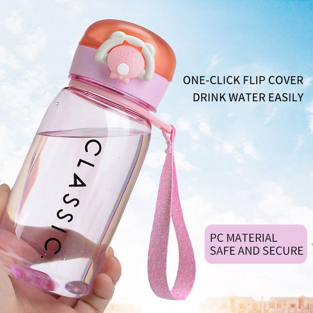 Bình Đựng Nước Trong Suốt Chịu Nhiệt Cao 400ML Có Nắp Đậy Chống Tràn Có Thể Tái Sử Dụng