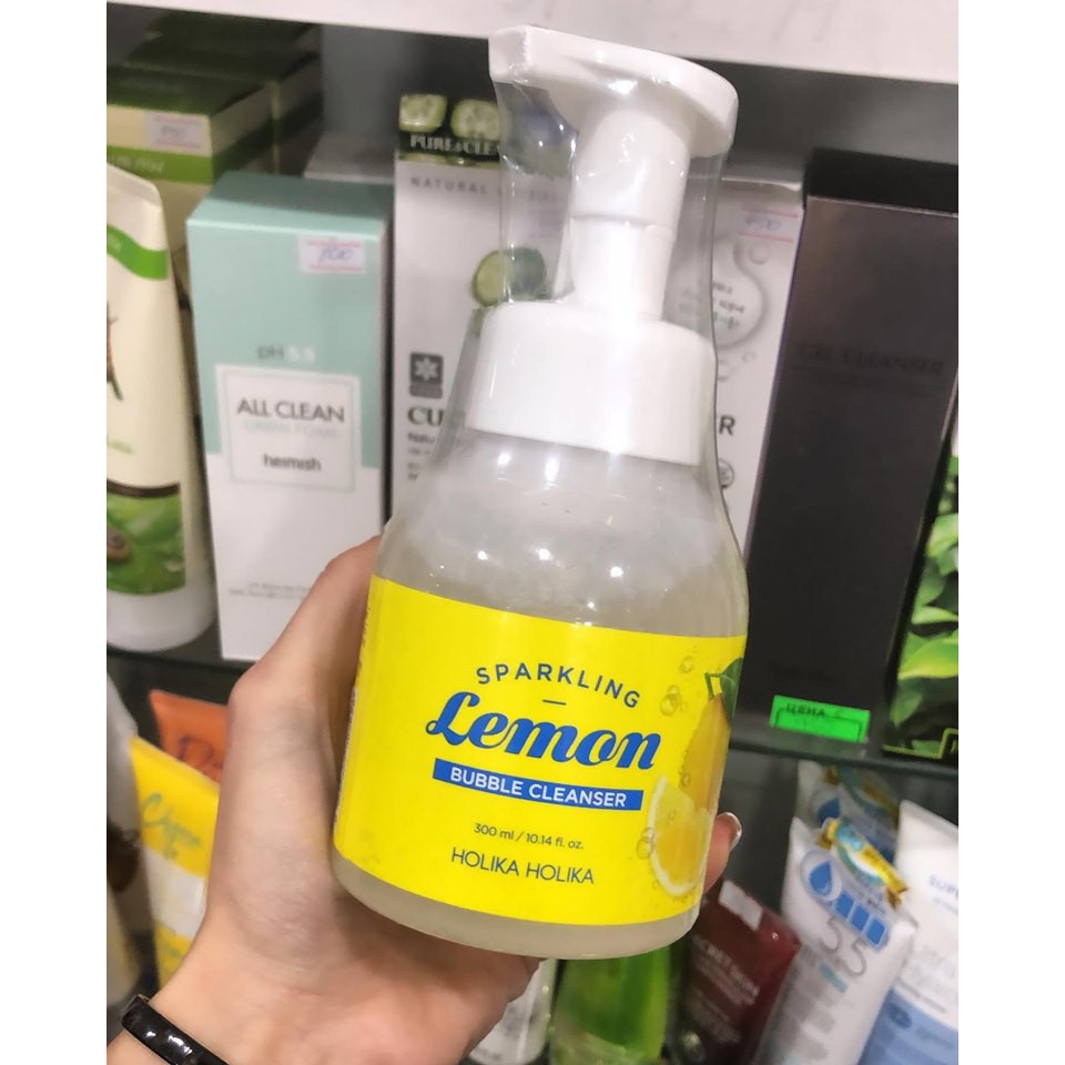 Bọt rửa mặt Holika Holika Sparkling Lemon Bubble Cleanser 300ml_18781