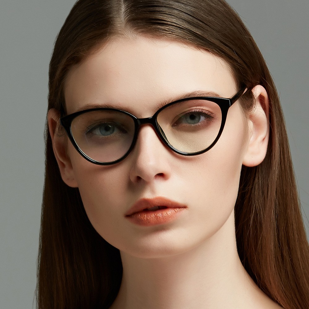 GD Fashion trend all-match glasses frame European and American retro large frame glasses frame New cat eye flat mirror