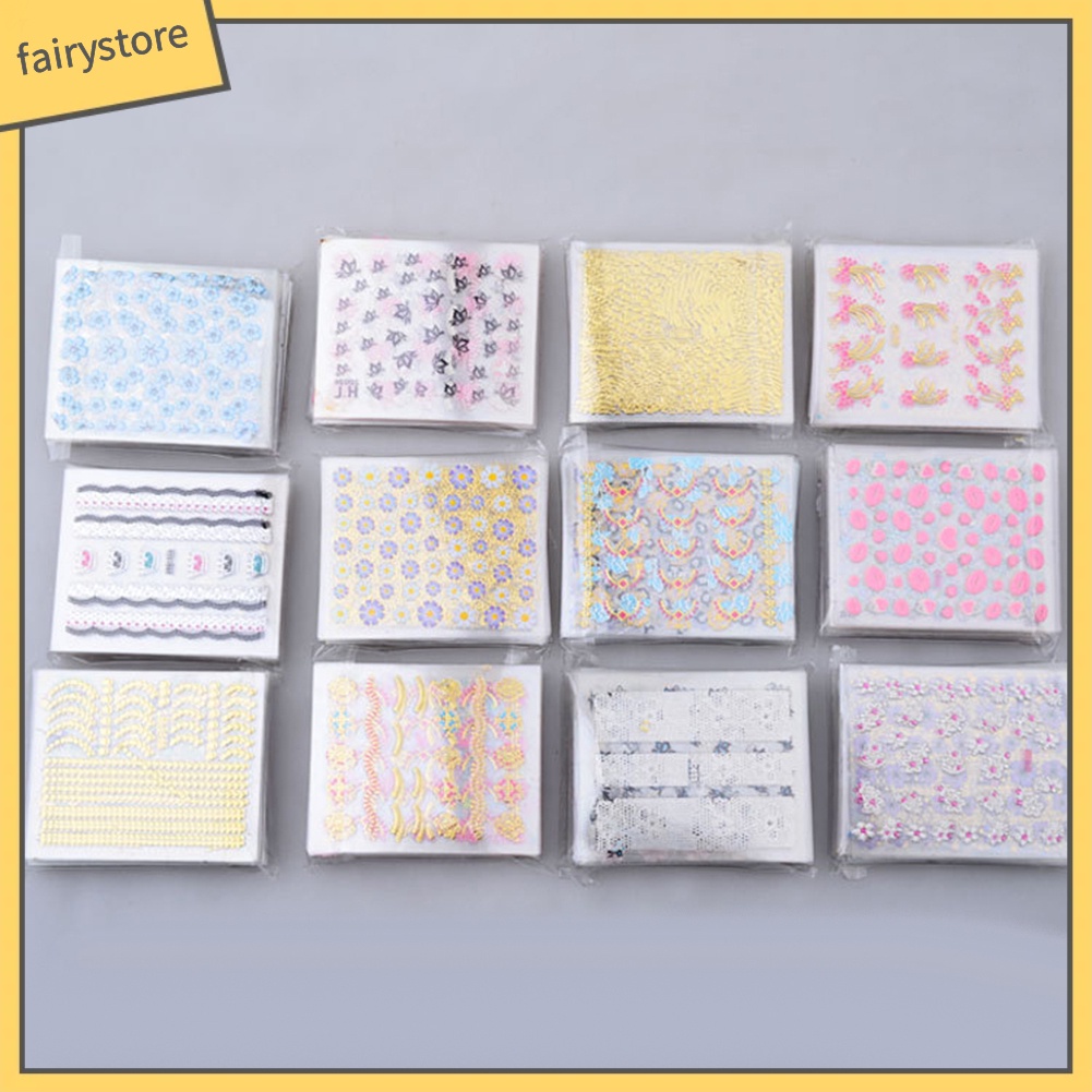 Set 10 tấm sticker dán trang trí móng tay