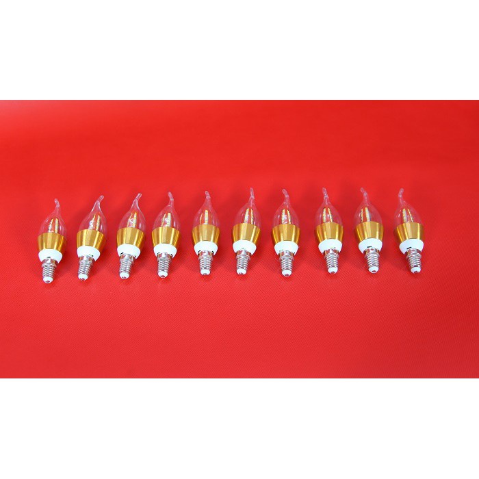 Bộ 3 bóng đèn LED C35 4w hình nến đổi màu đui E14