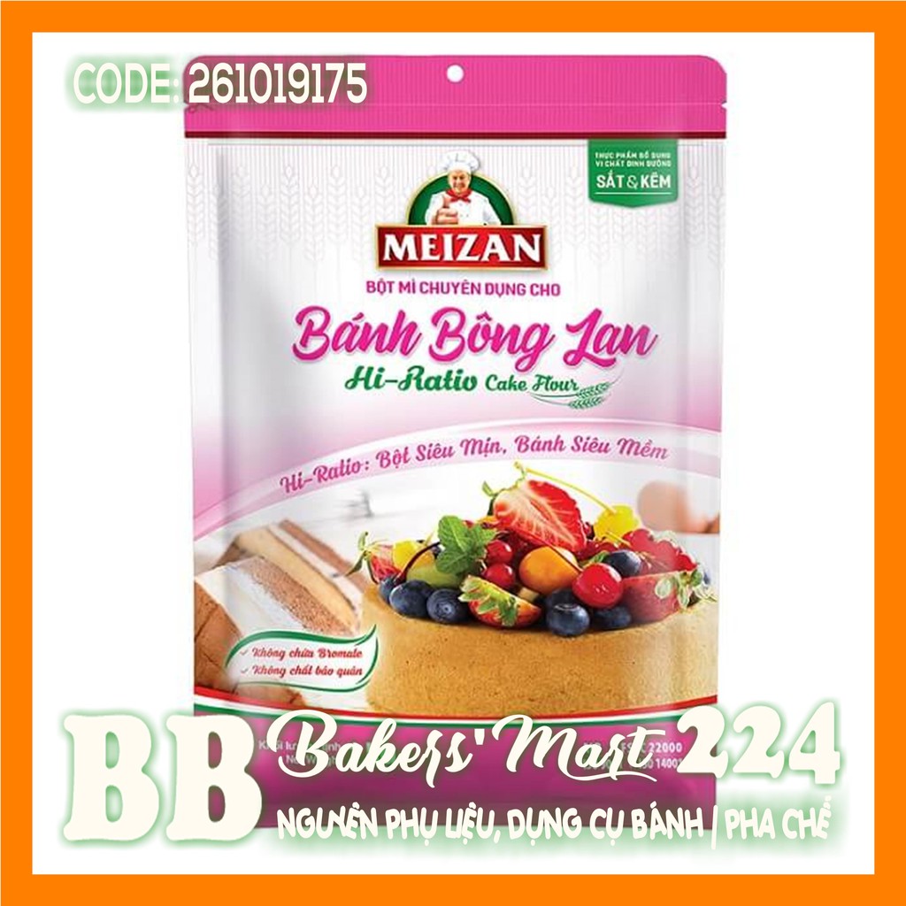 Bột mì làm BÁNH BÔNG LAN số 8 hiệu MEIZAN - Gói 1kg