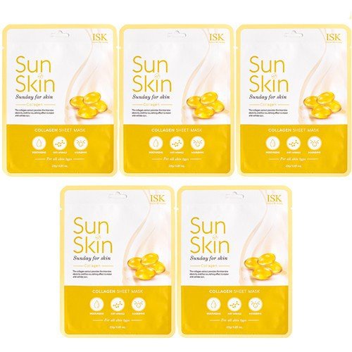 Mặt Nạ Collagen Sun Skin dưỡng ẩm, sáng da, chống lão hóa Hàn Quốc