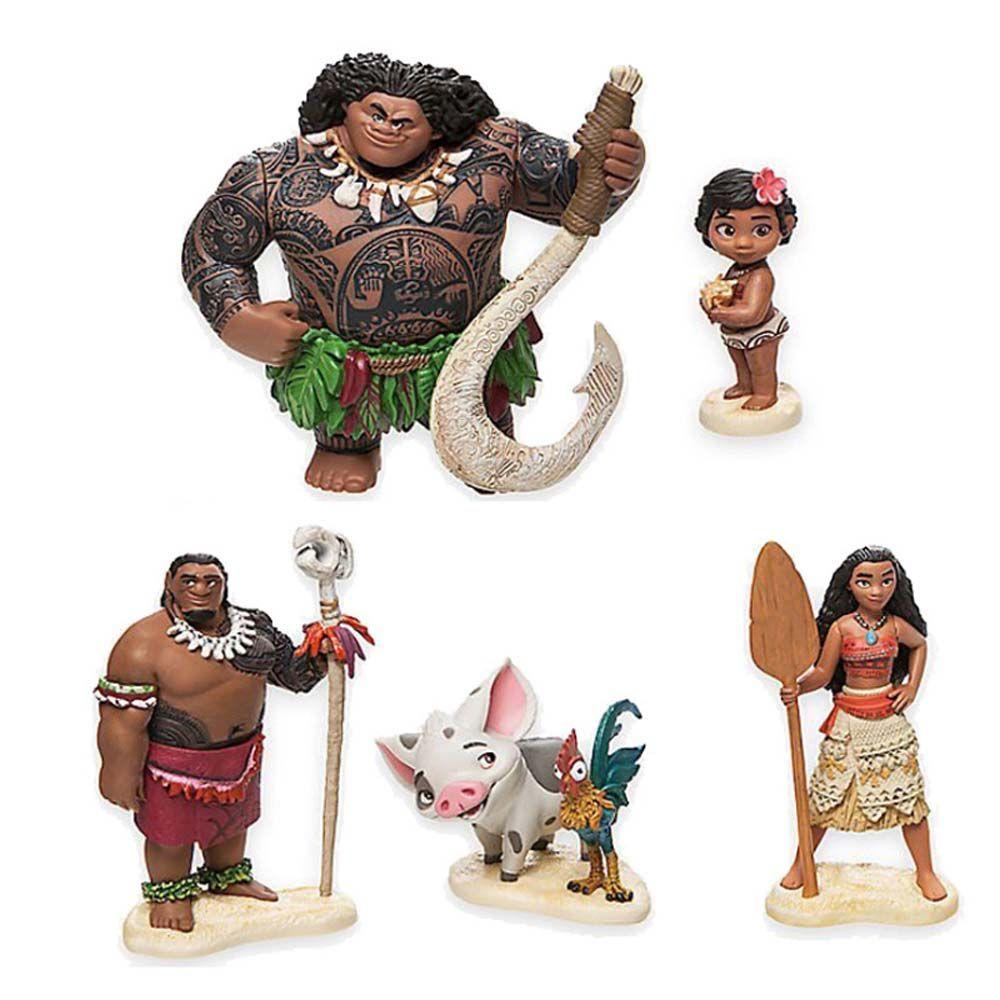 Set 6 Mô Hình Mô Phỏng Nhân Vật Phim Hoạt Hình Moana