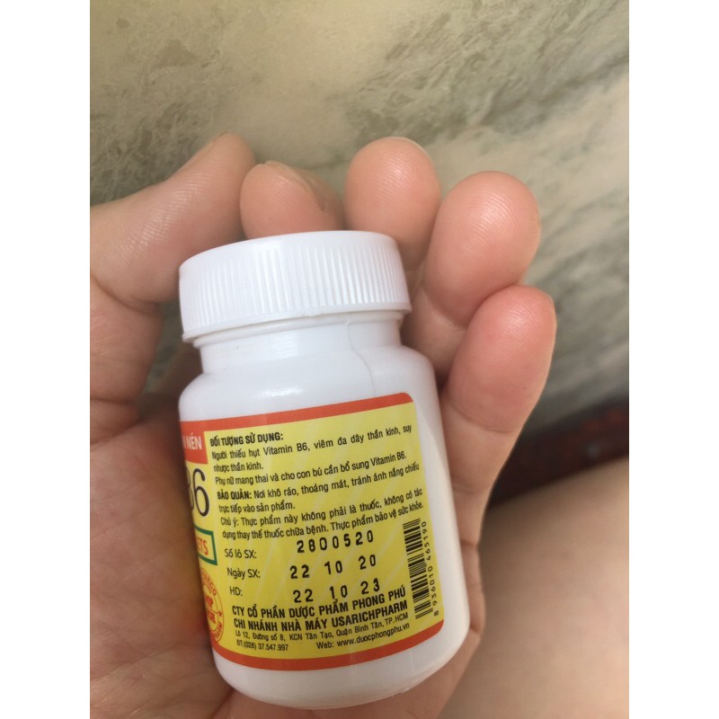 Vitaminb6 lọ 100 viên | Thế Giới Skin Care