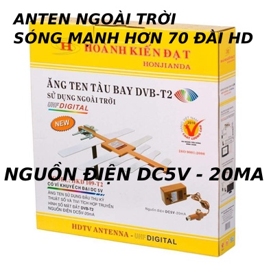 Anten Tàu Bay Tivi Kỷ Thuật Số DVB-T2 109 - Nguồn DC5V - 20mA + 12M Dây