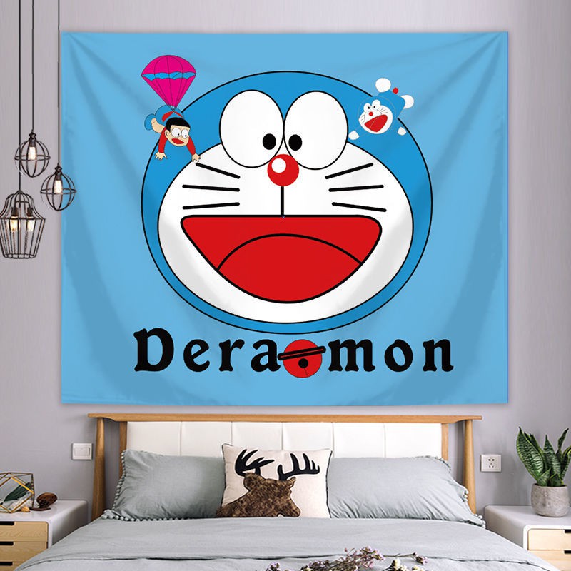 Tấm thảm hình Doraemon treo tường trang trí phòng ngủ / phòng khách