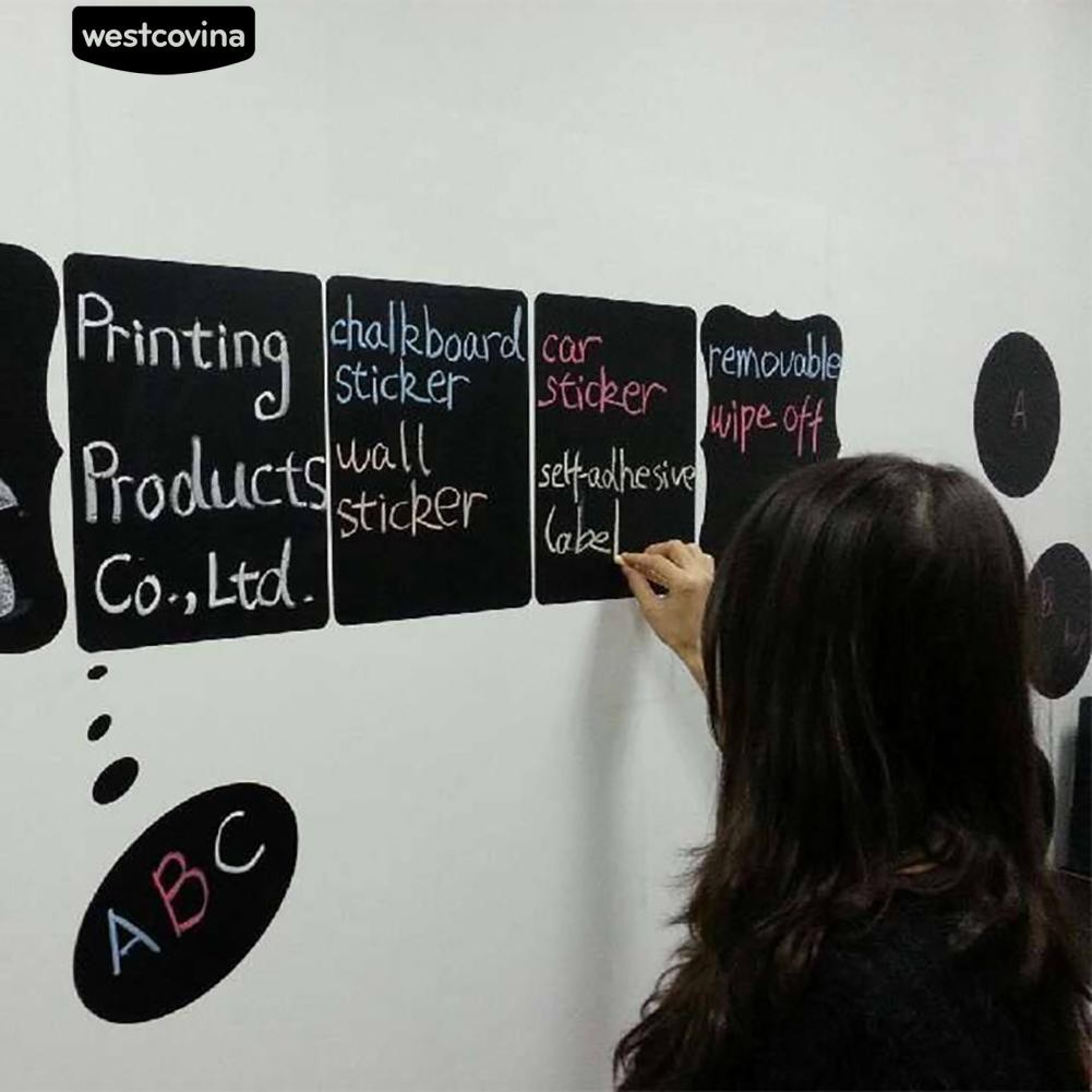Sticker dán tường/tủ lạnh 30x45cm kiểu bảng đen dùng để lại lời nhắn