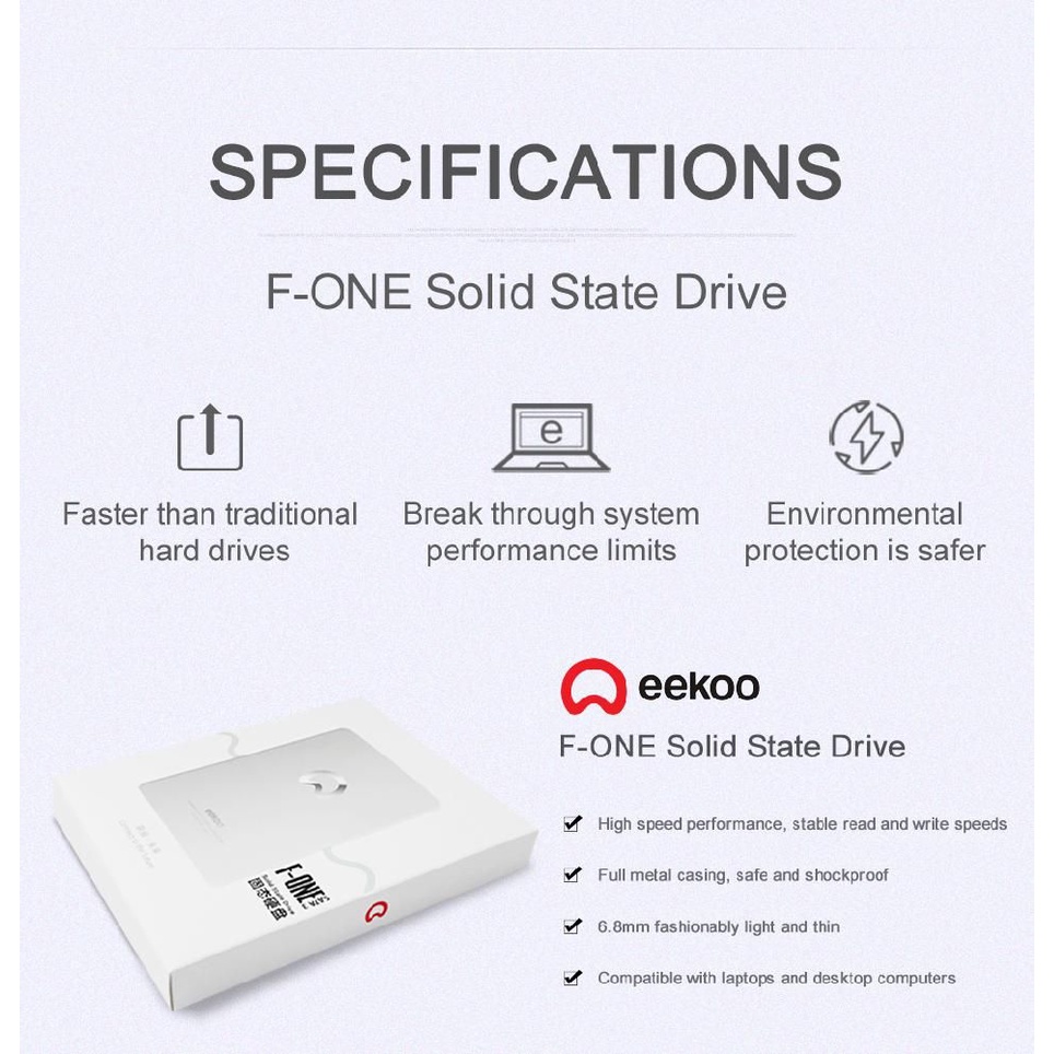 Ổ cứng SSD 120G EEKOO V100 chính hãng - bảo hành 36 tháng | BigBuy360 - bigbuy360.vn
