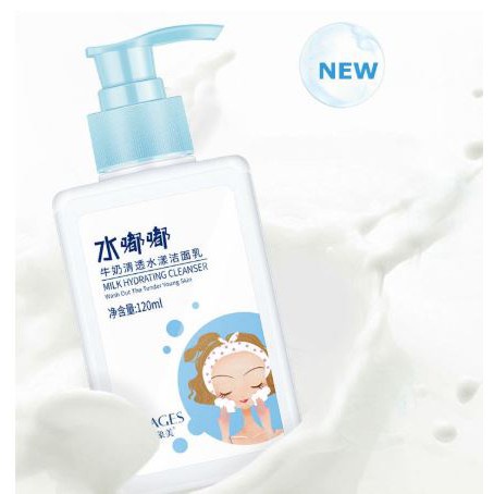 Sữa rửa mặt Làm sạch sâu - Cấp nước - Dưỡng ẩm sâu Images Milk Hydrating Cleanser 120ml